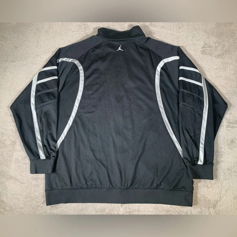 Nike‎ Air Jordan Jacket Men’s 3XL Black/Silver Full Zip Long Sleeve